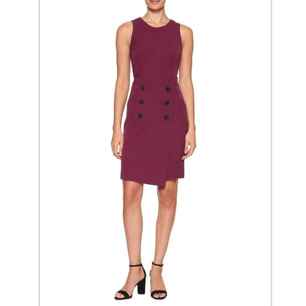 LIKE NEW Banana Republic Factory Burgundy Dress 12P